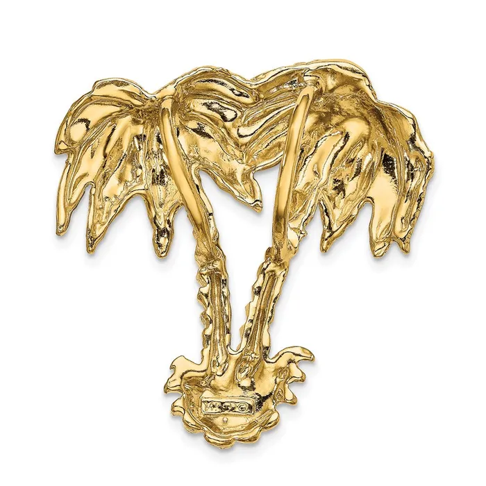 Necklaces Goldia 14k Yellow Gold Double Palm Tree Slide