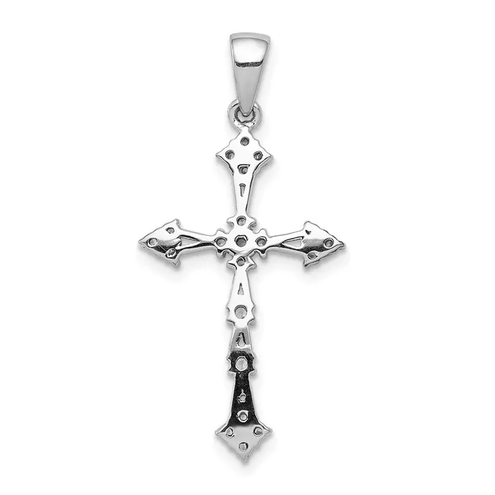 Necklaces Goldia Solid 14k White Gold 14ct Simulated CZ Cross Pendant