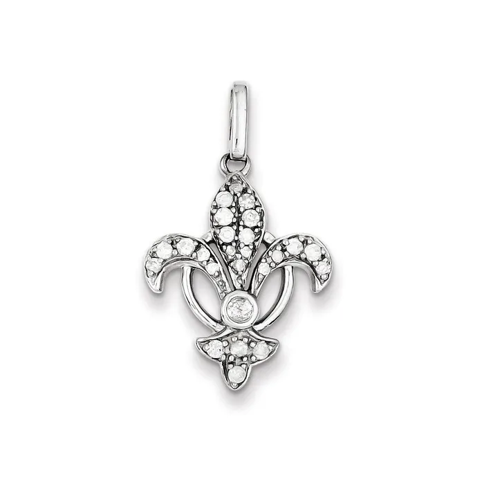 Necklaces Goldia Sterling Silver Diamond Pendant