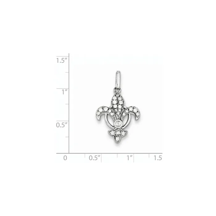 Necklaces Goldia Sterling Silver Diamond Pendant