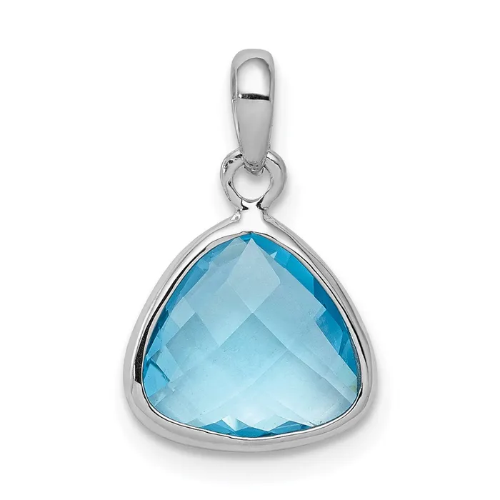 Necklaces Goldia Sterling Silver Rhodiumplated Blue Topaz Pendant