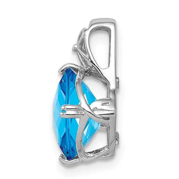 Necklaces Goldia Sterling Silver Rhodiumplated Blue Topaz Pendant