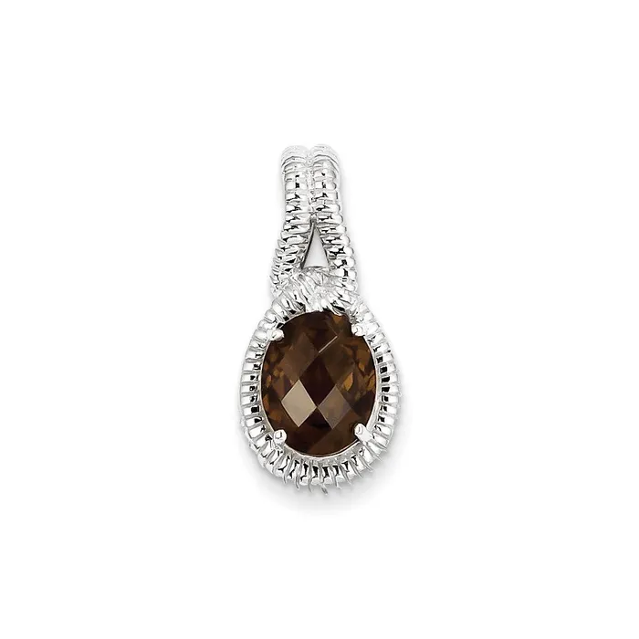 Necklaces Goldia Sterling Silver Smoky Quartz Pendant