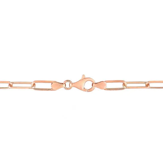 Necklaces JMS always Original AMOUR 5mm Diamond Cut Paperclip Chain Necklace In Rose Plated Sterling Silver 16 In Necklaces JMS always Original AMOUR 5mm Diamond Cut Paperclip Chain Necklace In Rose Plated Sterling Silver 16 In