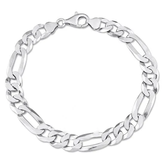 Necklaces JMS always Original Amour 89mm Flat Figaro Chain Anklet in Sterling Silver 9 in Necklaces JMS always Original Amour 89mm Flat Figaro Chain Anklet in Sterling Silver 9 in