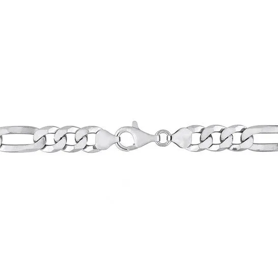 Necklaces JMS always Original Amour 89mm Flat Figaro Chain Anklet in Sterling Silver 9 in Necklaces JMS always Original Amour 89mm Flat Figaro Chain Anklet in Sterling Silver 9 in