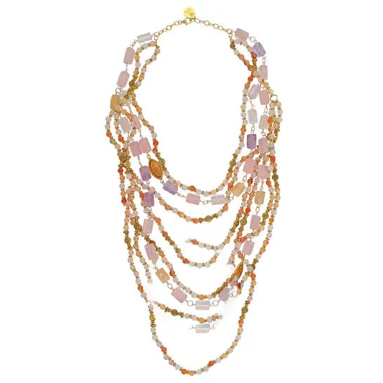 Necklaces JMS always Original Devon Leigh 24k Gold Plated Brass And Amethyst Multi Strand Necklace N5669 Necklaces JMS always Original Devon Leigh 24k Gold Plated Brass And Amethyst Multi Strand Necklace N5669