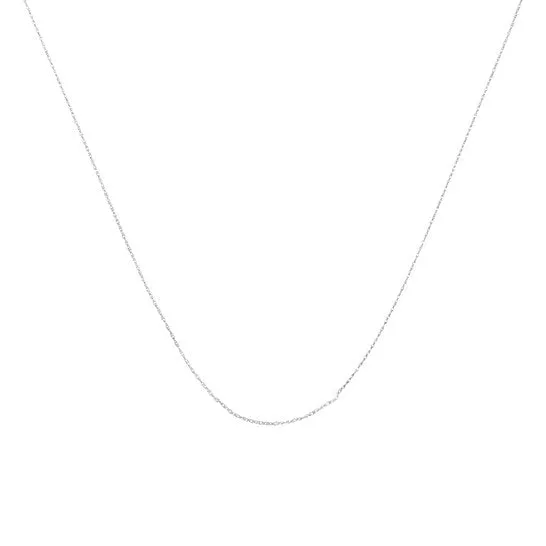 Necklaces JMS always Original Haus of Brilliance Solid 10k White Gold 05MM Rope Chain Necklace Unisex Chain Size 18 Inches