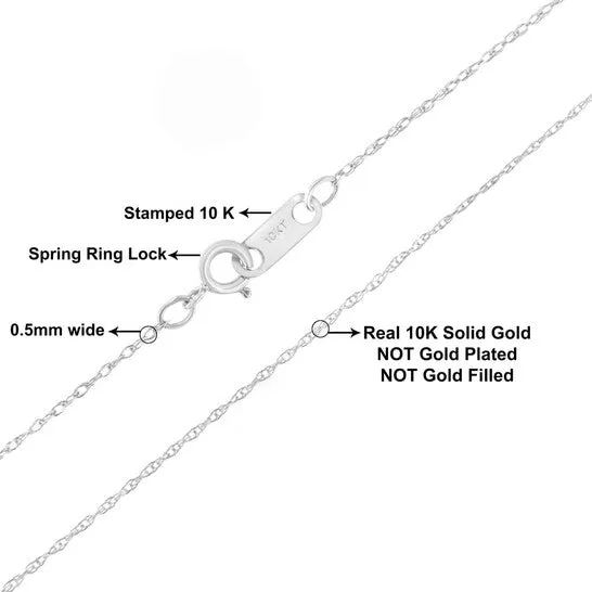 Necklaces JMS always Original Haus of Brilliance Solid 10k White Gold 05MM Rope Chain Necklace Unisex Chain Size 18 Inches Necklaces JMS always Original Haus of Brilliance Solid 10k White Gold 05MM Rope Chain Necklace Unisex Chain Size 18 Inches