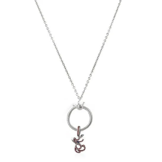 Necklaces JMS always Original Pandora Ladies Phoenix Dangle Charm and O Pendant Necklace Set