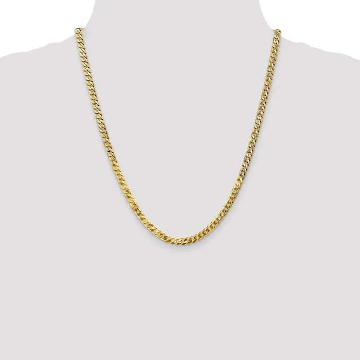 Necklaces MDS Solid 14K Yellow Gold 22 inch 475mm Flat Beveled Curb with Lobster Clasp Chain Necklace Necklaces MDS Solid 14K Yellow Gold 22 inch 475mm Flat Beveled Curb with Lobster Clasp Chain Necklace