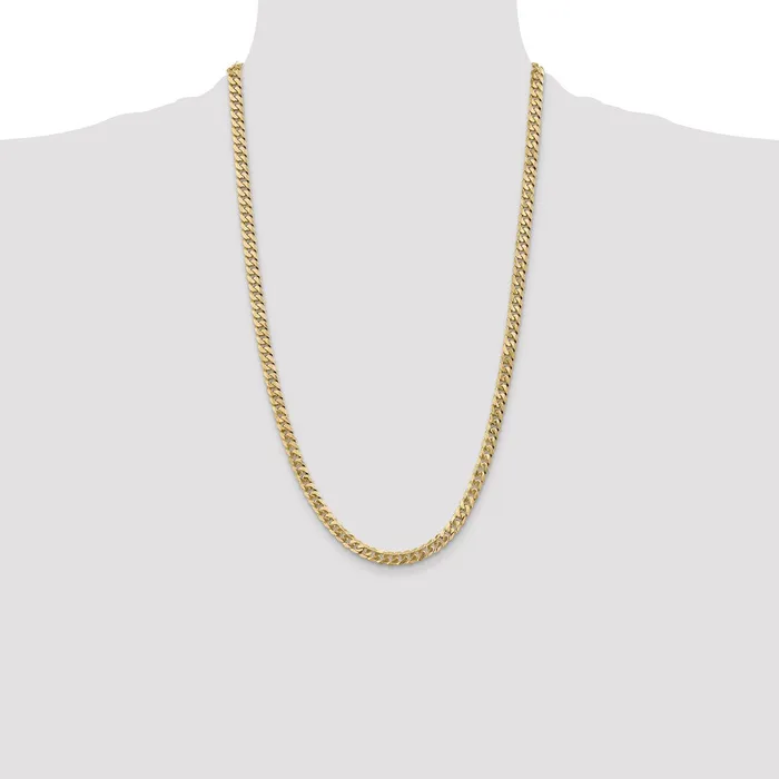 Necklaces MDS Solid 14K Yellow Gold 26 inch 575mm Flat Beveled Curb with Lobster Clasp Chain Necklace Necklaces MDS Solid 14K Yellow Gold 26 inch 575mm Flat Beveled Curb with Lobster Clasp Chain Necklace