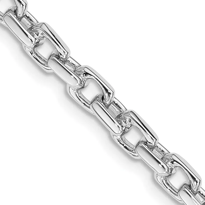 Necklaces Solid 14K White Gold 22 inch 46mm Hand Polished Fancy Link with Fancy Lobster Clasp Chain Necklace MDS Necklaces Solid 14K White Gold 22 inch 46mm Hand Polished Fancy Link with Fancy Lobster Clasp Chain Necklace MDS