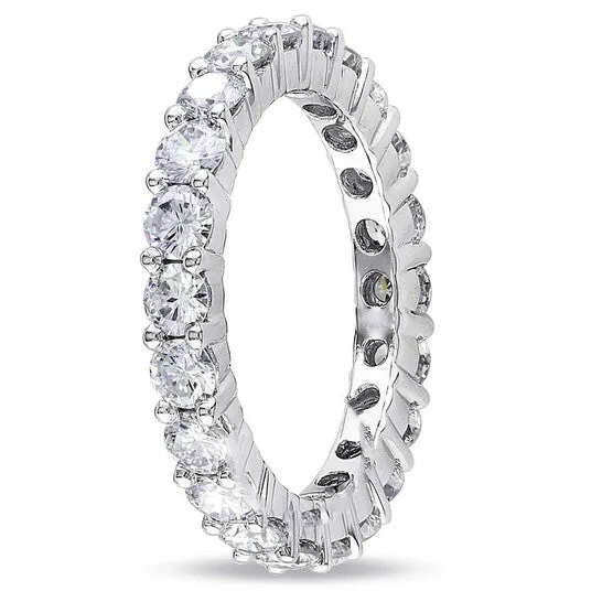 Original 2 CT Diamond TW Eternity Ring 14k White Gold GH I1I2 JMS always Rings Original 2 CT Diamond TW Eternity Ring 14k White Gold GH I1I2 JMS always Rings
