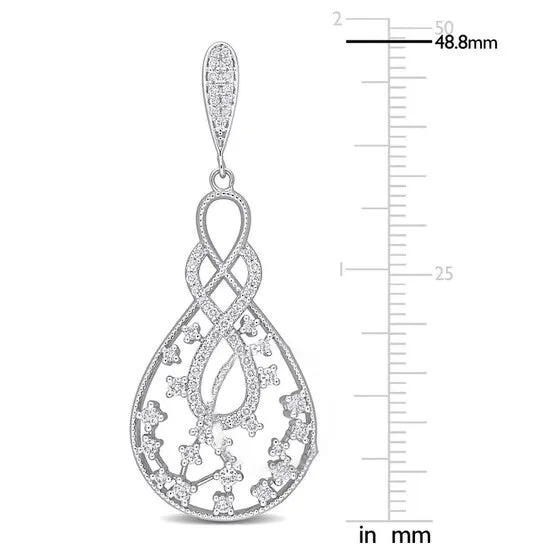 Original AMOUR 1 13 CT TDW Diamond Infinity Teardrop Earrings In 14K White Gold JMS always Earrings Original AMOUR 1 13 CT TDW Diamond Infinity Teardrop Earrings In 14K White Gold JMS always Earrings