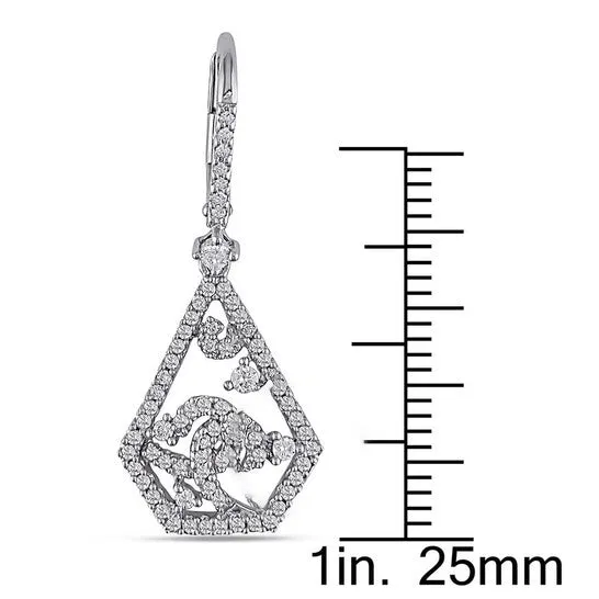 Original AMOUR 34 CT TW Diamond Leverback Earrings In 14K White Gold JMS always Earrings Original AMOUR 34 CT TW Diamond Leverback Earrings In 14K White Gold JMS always Earrings