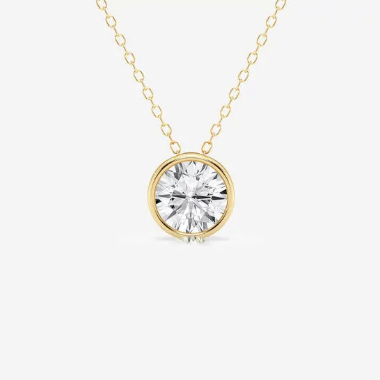 Original Brilliant Diamond 150 cttw 14KT Yellow Gold Bezel Setting RoundCut Lab Grown Diamond Pendant Necklace for WomenVS2 JMS always Necklaces Original Brilliant Diamond 150 cttw 14KT Yellow Gold Bezel Setting RoundCut Lab Grown Diamond Pendant Necklace for WomenVS2 JMS always Necklaces