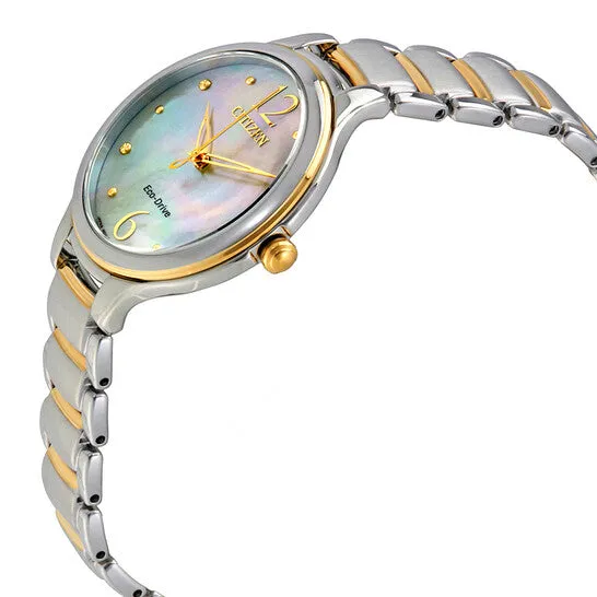 Original Citizen L Mother Of Pearl Dial Ladies Two Tone Watch EM055458N JMS always Rings Original Citizen L Mother Of Pearl Dial Ladies Two Tone Watch EM055458N JMS always Rings