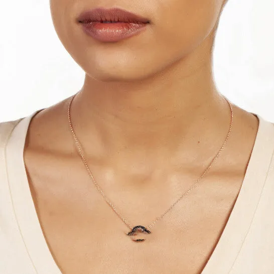 Original Elegant Confetti Womens 18K Rose Gold Plated Pink and Black CZ Simulated Diamond Classic Halo Pendant Necklace JMS always Necklaces Original Elegant Confetti Womens 18K Rose Gold Plated Pink and Black CZ Simulated Diamond Classic Halo Pendant Necklace JMS always Necklaces