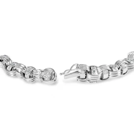 Original Haus of Brilliance 14K White Gold 12 Cttw Diamond Knotted Byzantine Link Bracelet HI Color I2I3 Clarity 7 Inches JMS always Bracelets Original Haus of Brilliance 14K White Gold 12 Cttw Diamond Knotted Byzantine Link Bracelet HI Color I2I3 Clarity 7 Inches JMS always Bracelets