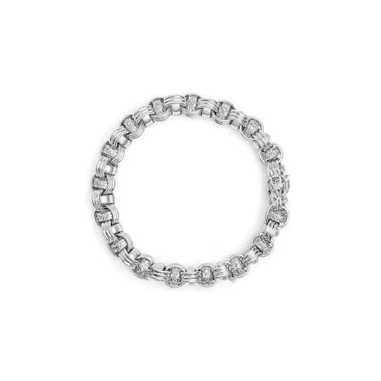 Original Haus of Brilliance 14K White Gold 12 Cttw Diamond Knotted Byzantine Link Bracelet HI Color I2I3 Clarity 7 Inches JMS always Bracelets Original Haus of Brilliance 14K White Gold 12 Cttw Diamond Knotted Byzantine Link Bracelet HI Color I2I3 Clarity 7 Inches JMS always Bracelets
