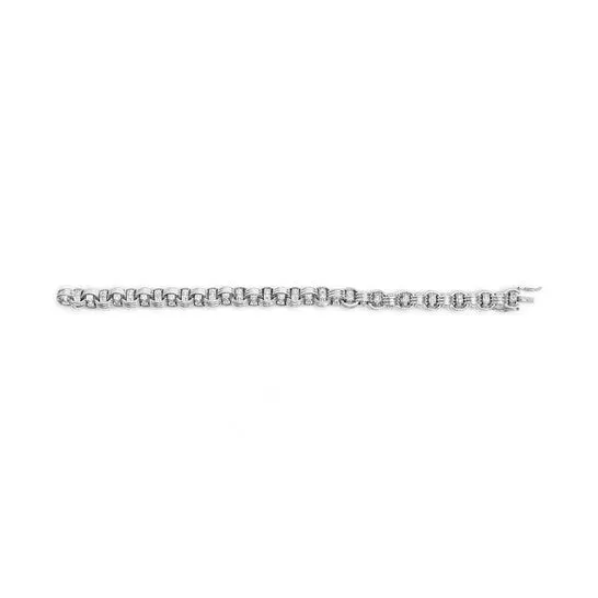 Original Haus of Brilliance 14K White Gold 12 Cttw Diamond Knotted Byzantine Link Bracelet HI Color I2I3 Clarity 7 Inches JMS always Bracelets Original Haus of Brilliance 14K White Gold 12 Cttw Diamond Knotted Byzantine Link Bracelet HI Color I2I3 Clarity 7 Inches JMS always Bracelets