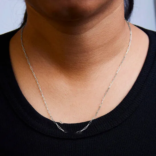 Original Haus of Brilliance Unisex Solid 14K White Gold 15mm Paperclip Chain Necklace 18 Inches JMS always Necklaces Original Haus of Brilliance Unisex Solid 14K White Gold 15mm Paperclip Chain Necklace 18 Inches JMS always Necklaces