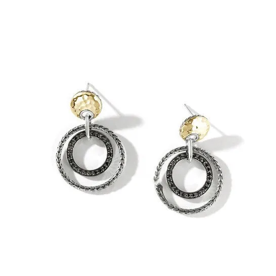 Original John Hardy Classic Chain Hammered 18K Gold Silver Black Sapphire Earrings EZS9008574BLSBN JMS always Earrings Original John Hardy Classic Chain Hammered 18K Gold Silver Black Sapphire Earrings EZS9008574BLSBN JMS always Earrings