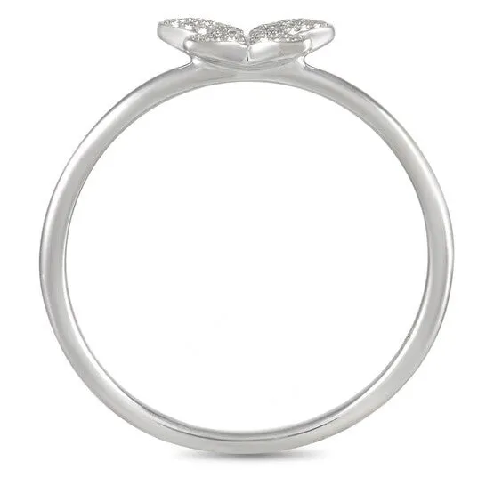 Original LB Exclusive 14K White Gold 008 ct Diamond Butterfly Ring JMS always Rings Original LB Exclusive 14K White Gold 008 ct Diamond Butterfly Ring JMS always Rings