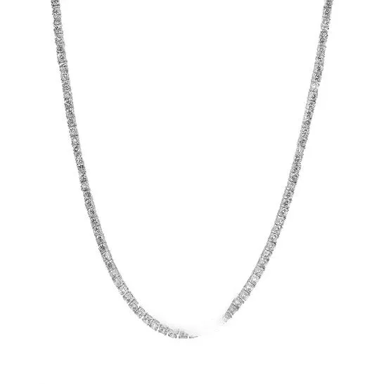 Original Megan Walford Sterling Silver Cubic Zirconia 3MM Tennis Necklace JMS always Necklaces Original Megan Walford Sterling Silver Cubic Zirconia 3MM Tennis Necklace JMS always Necklaces