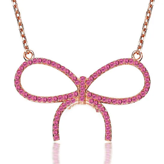 Original Megan Walford Sterling Silver Cubic Zirconia Bow Tie Necklace JMS always Necklaces Original Megan Walford Sterling Silver Cubic Zirconia Bow Tie Necklace JMS always Necklaces