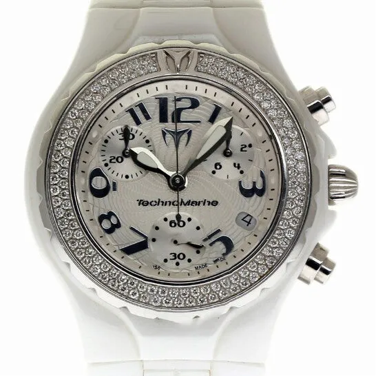 Original Preowned Technomarine Technodiamond Chronograph Silver Dial Ladies Watch DTC55C JMS always Watches Original Preowned Technomarine Technodiamond Chronograph Silver Dial Ladies Watch DTC55C JMS always Watches