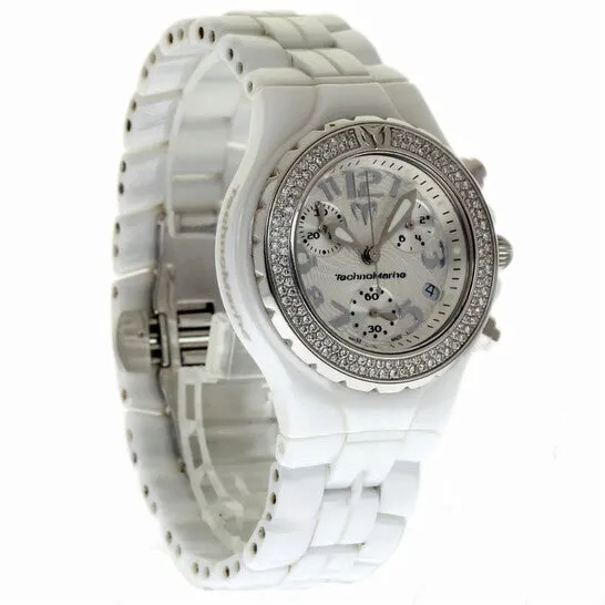Original Preowned Technomarine Technodiamond Chronograph Silver Dial Ladies Watch DTC55C JMS always Watches Original Preowned Technomarine Technodiamond Chronograph Silver Dial Ladies Watch DTC55C JMS always Watches