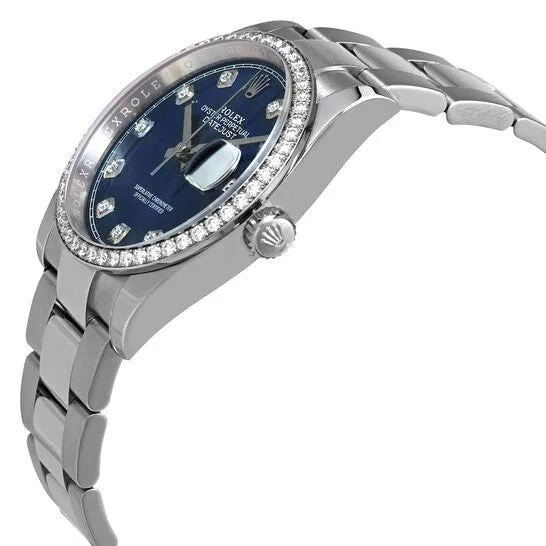 Original Rolex Datejust 36 Blue Diamond Dial Automatic Unisex Oyster Watch 126284BLDO JMS always Watches Original Rolex Datejust 36 Blue Diamond Dial Automatic Unisex Oyster Watch 126284BLDO JMS always Watches
