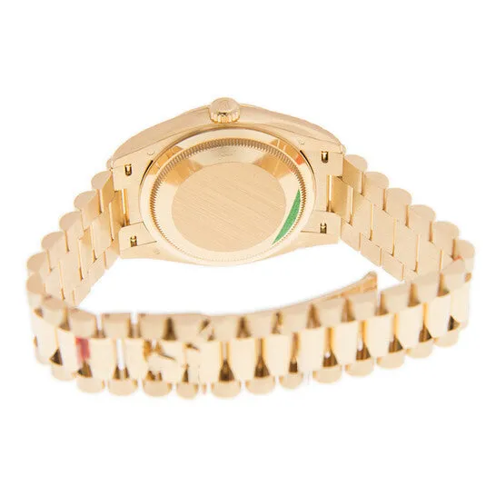 Original Rolex DayDate 36 Mother of Pearl Diamond Automatic 18kt Yellow Gold President Watch 128238MDP JMS always Necklaces Original Rolex DayDate 36 Mother of Pearl Diamond Automatic 18kt Yellow Gold President Watch 128238MDP JMS always Necklaces