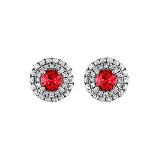 Original Tresorra 18K Rose Gold Diamond Ruby Earrings JMS always Earrings Original Tresorra 18K Rose Gold Diamond Ruby Earrings JMS always Earrings