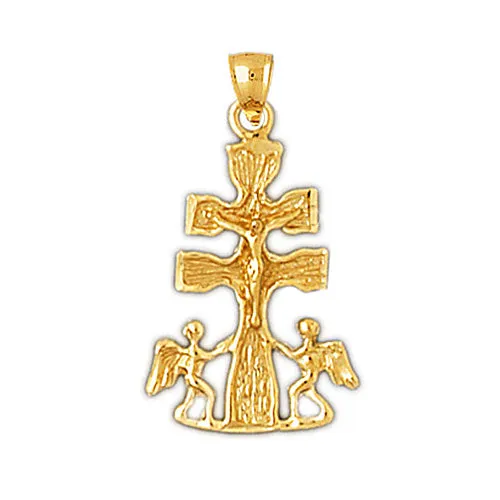 PreStyled Sets Goldia 14K Gold 20MM Caravaca Crucifix Pendant