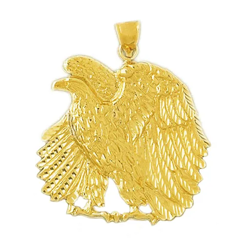PreStyled Sets Goldia 14K Gold 35MM Proud Eagle Pendant