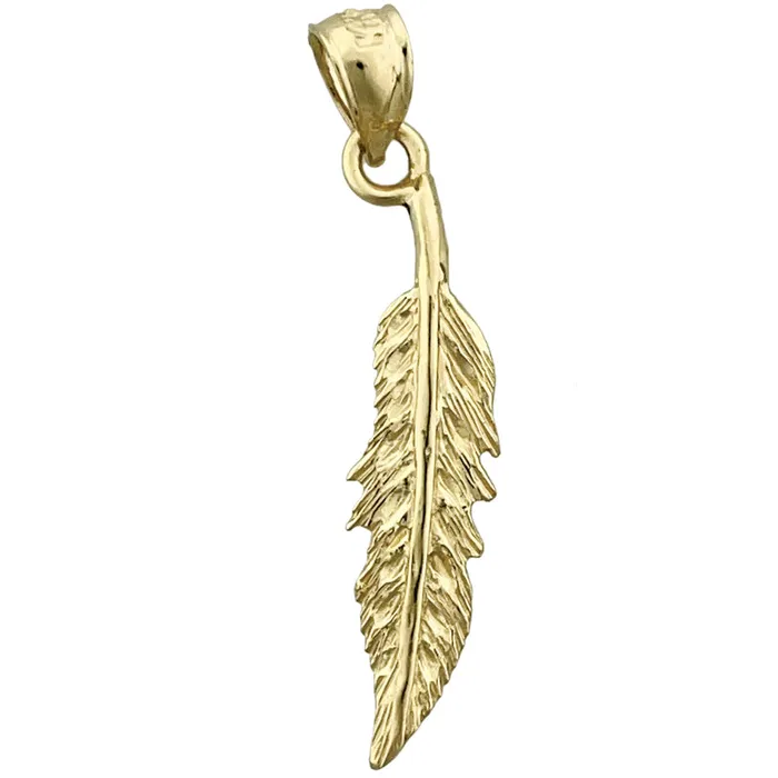 PreStyled Sets Goldia 14K Gold Western Feather Pendant