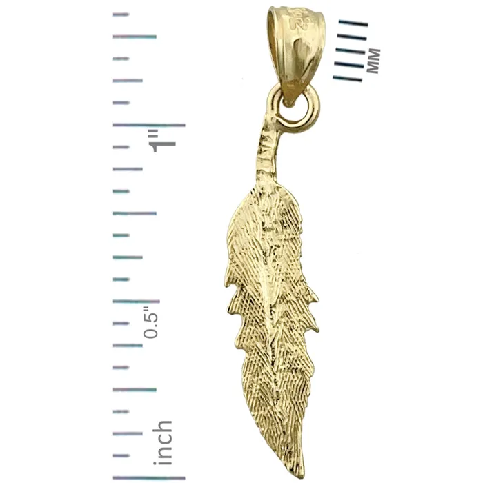 PreStyled Sets Goldia 14K Gold Western Feather Pendant