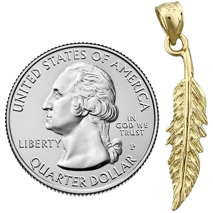 PreStyled Sets Goldia 14K Gold Western Feather Pendant