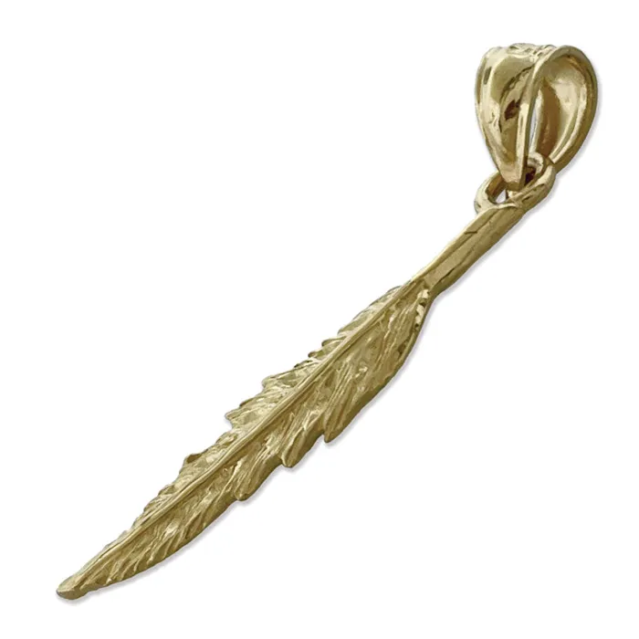 PreStyled Sets Goldia 14K Gold Western Feather Pendant