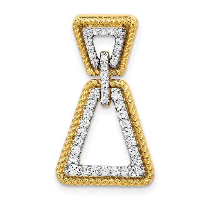 PreStyled Sets Goldia 14K Yellow Gold 13ct Real Diamond Geometric Chain Slide