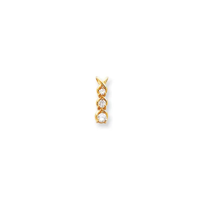 PreStyled Sets Goldia 14K Yellow Gold AA Real Diamond chain slide