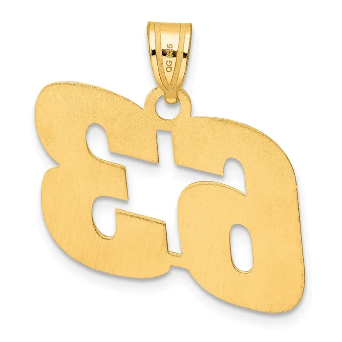PreStyled Sets Goldia 14k Yellow Gold Polished Block Number 63 Pendant