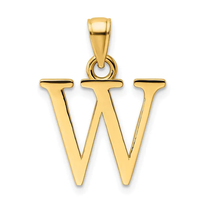 PreStyled Sets Goldia 14k Yellow Gold Polished Letter W Pendant