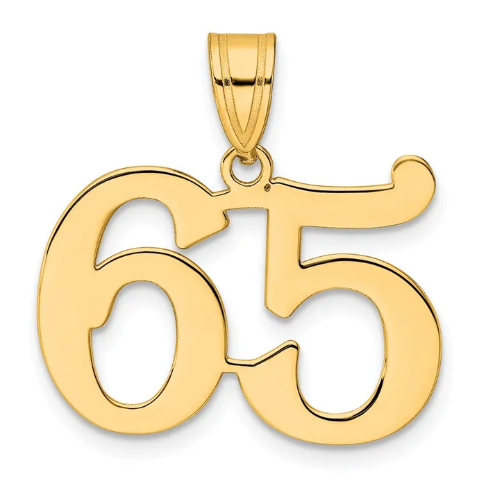 PreStyled Sets Goldia 14k Yellow Gold Polished Number 65 Pendant