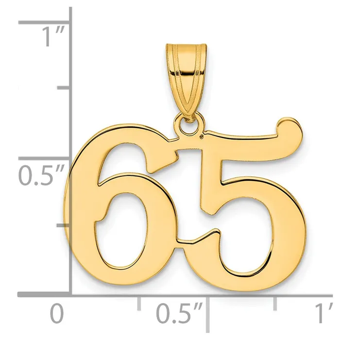 PreStyled Sets Goldia 14k Yellow Gold Polished Number 65 Pendant