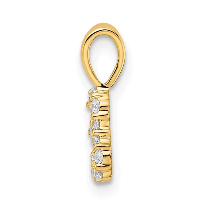 PreStyled Sets Goldia 14K Yellow Gold Real Diamond Number 3 Pendant