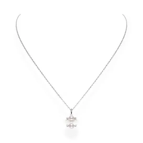 PreStyled Sets JMS always Original Mikimoto 18K White Gold Clustered Akoya Pearl Diamond Pendant MPQ10086ADXW PreStyled Sets JMS always Original Mikimoto 18K White Gold Clustered Akoya Pearl Diamond Pendant MPQ10086ADXW